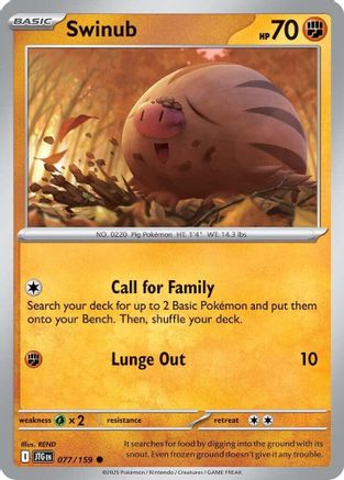 Swinub (77) Reverse Holofoil - Journey Together