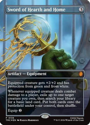 Sword of Hearth and Home (Borderless Pizza Bundle Promo) (136) Foil - Commander: Teenage Mutant Ninja Turtles