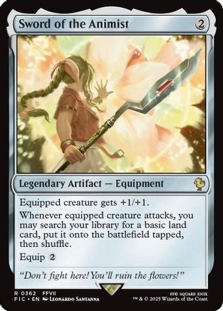 Sword of the Animist (362) Surge Foil - Commander: FINAL FANTASY