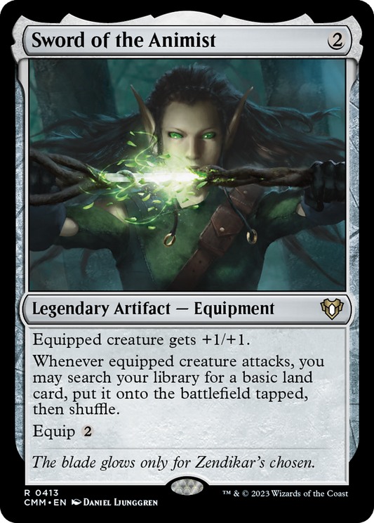 Sword of the Animist (413) Foil - Commander Masters