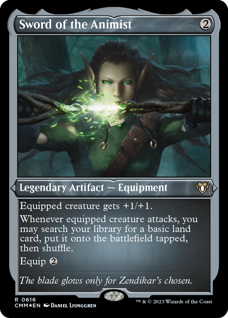 Sword of the Animist (616) Etched Foil - Commander Masters