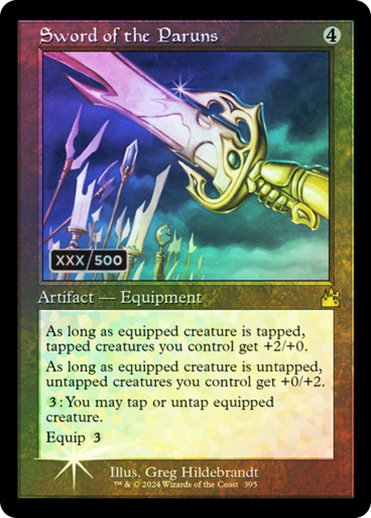 Sword of the Paruns (Retro) (Serial Numbered) (395) Foil - Ravnica Remastered