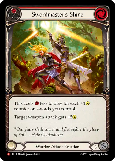 Swordmasters Shine (PEN048) Rainbow Foil - Compendium of Rathe