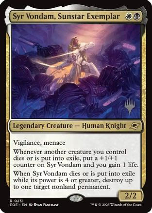 Syr Vondam, Sunstar Exemplar (Promo Pack) (231) - Edge of Eternities