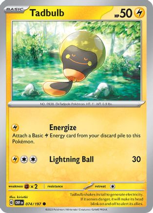 Tadbulb (74) Reverse Holofoil - Obsidian Flames