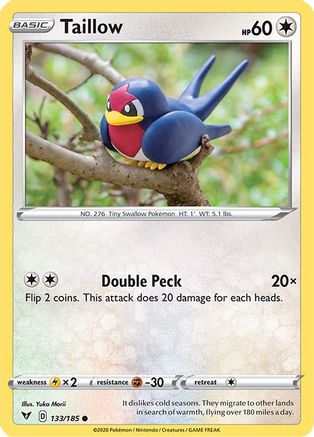 Taillow (133) Reverse Holofoil - Vivid Voltage