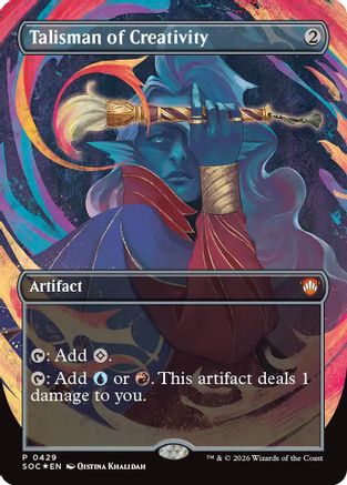 Talisman of Creativity (Borderless) (429) Foil - Commander: Secrets of Strixhaven