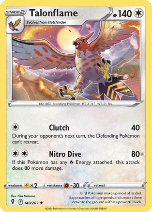 Talonflame (140) Reverse Holofoil - Evolving Skies