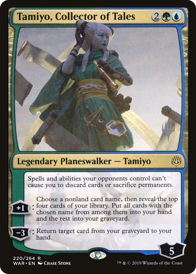 Tamiyo, Collector of Tales (220p) - War of the Spark Promos Foil