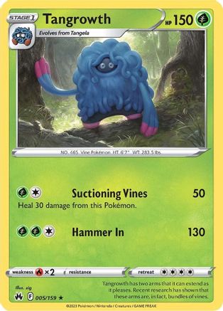 Tangrowth (5) Reverse Holofoil - Crown Zenith