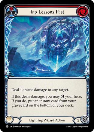 Tap Lessons Past (Red) (OMN124) Rainbow Foil - Omens of the Third Age