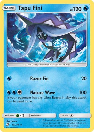 Tapu Fini (53) Reverse Holofoil - Unified Minds