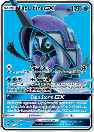 Tapu Fini GX (Full Art) (133) Holofoil - Burning Shadows