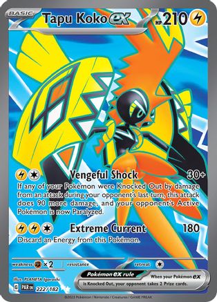 Tapu Koko ex (Full Art) (222) Holofoil - Paradox Rift