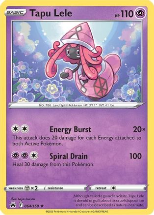 Tapu Lele (64) Holofoil - Crown Zenith