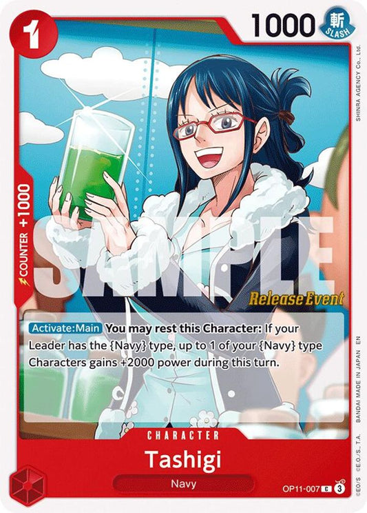 Tashigi (OP11-007) Release Event Cards