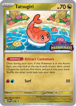 Tatsugiri (Prerelease) [Staff] (118) Holofoil - Black Star Promos