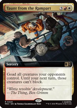 Taunt from the Rampart (Extended Art) (420) - Commander: Marvel Super Heroes