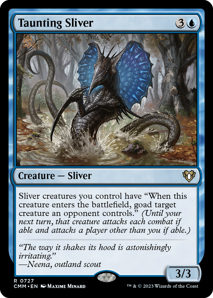 Taunting Sliver (727) - Commander Masters
