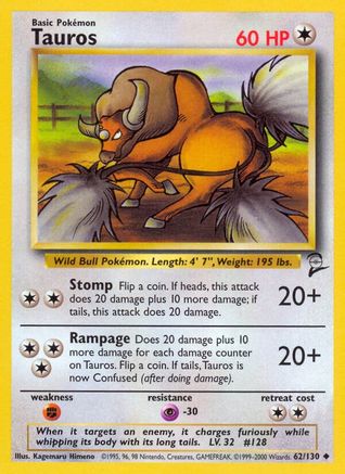 Tauros (62) - Base Set 2