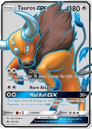 Tauros GX (Full Art) (144) Holofoil - Sun & Moon