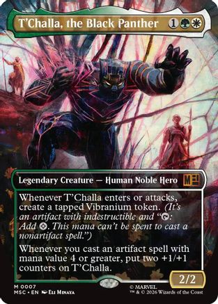 T'Challa, the Black Panther (Borderless) (007) - Commander: Marvel Super Heroes