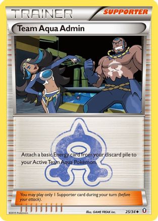 Team Aqua Admin (25) Reverse Holofoil - Double Crisis