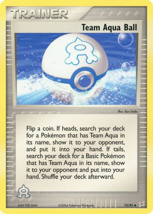 Team Aqua Ball (75) Reverse Holofoil - Team Magma vs Team Aqua
