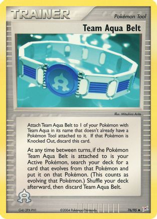 Team Aqua Belt (76) Reverse Holofoil - Team Magma vs Team Aqua