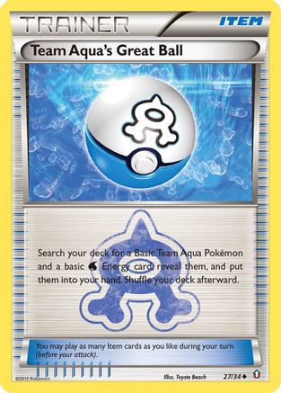Team Aqua's Great Ball (27) Reverse Holofoil - Double Crisis