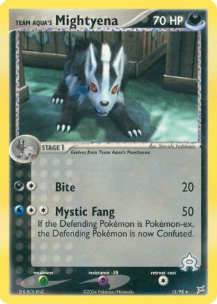 Team Aqua's Mightyena (15) Reverse Holofoil - Team Magma vs Team Aqua