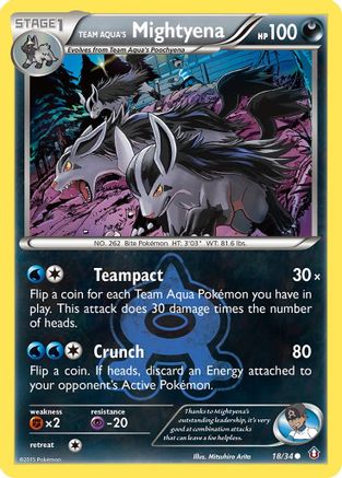 Team Aqua's Mightyena (18) - Double Crisis