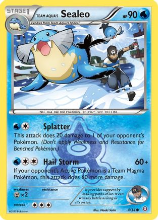 Team Aqua's Sealeo (4) Reverse Holofoil - Double Crisis