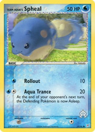 Team Aqua's Spheal (57) Reverse Holofoil - Team Magma vs Team Aqua