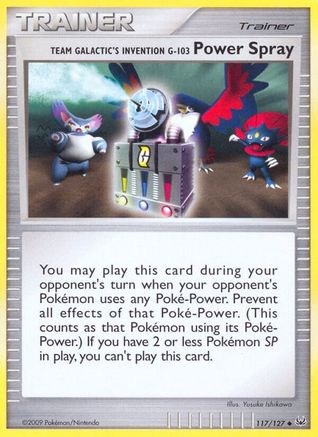 Team Galactic's Invention G-103 Power Spray (117) Reverse Holofoil - Platinum