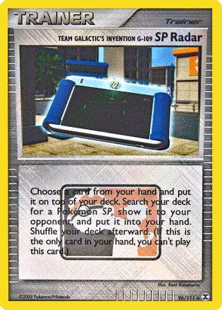 Team Galactic's Invention G-109 SP Radar (League Promo) (96) Reverse Holofoil - Rising Rivals