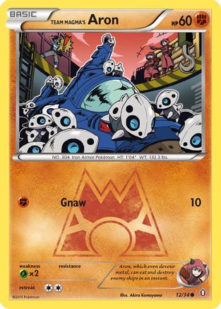 Team Magma's Aron (12) Reverse Holofoil - Double Crisis