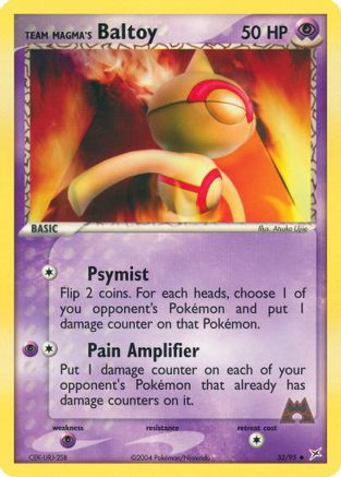 Team Magma's Baltoy (32) Reverse Holofoil - Team Magma vs Team Aqua