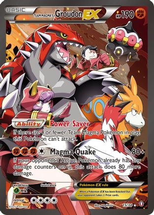 Team Magma's Groudon EX (Full Art) (15) Holofoil - Double Crisis