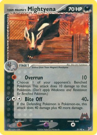 Team Magma's Mightyena (21) Reverse Holofoil - Team Magma vs Team Aqua
