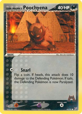 Team Magma's Poochyena (65) Reverse Holofoil - Team Magma vs Team Aqua