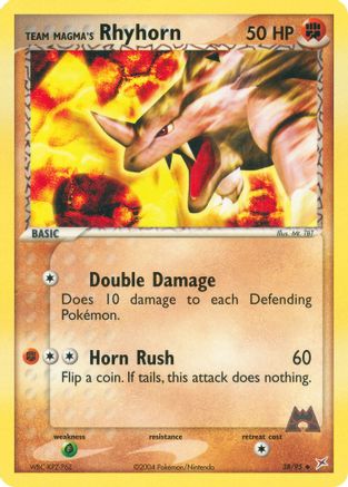 Team Magma's Rhyhorn (38) Reverse Holofoil - Team Magma vs Team Aqua