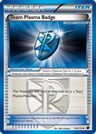 Team Plasma Badge (Team Plasma) (104) Reverse Holofoil - Plasma Freeze