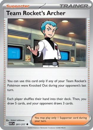 Team Rocket's Archer (201) Reverse Holofoil - Ascended Heroes