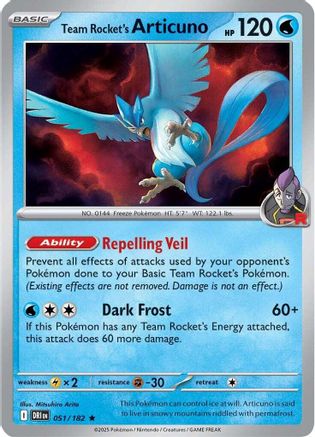 Team Rocket's Articuno (51) Holofoil - Destined Rivals