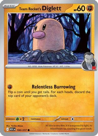 Team Rocket's Diglett (100) - Ascended Heroes