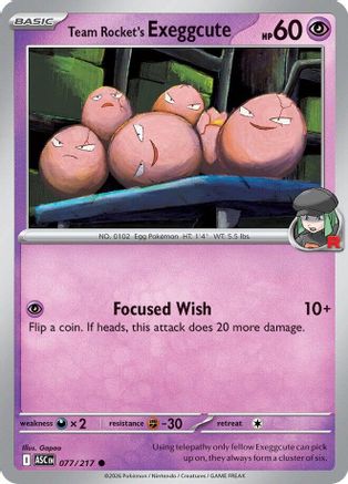 Team Rocket's exeggcute (77) Reverse Holofoil - Ascended Heroes