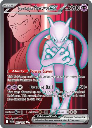 Team Rocket's Mewtwo ex (Full Art) (213) Holofoil - Destined Rivals