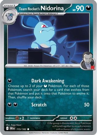Team Rocket's Nidorina (115) Reverse Holofoil - Destined Rivals