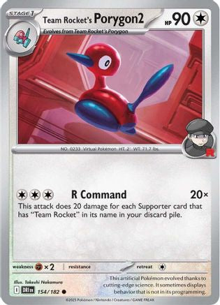 Team Rocket's Porygon2 (154) Reverse Holofoil - Destined Rivals